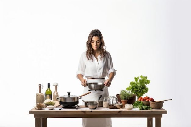 Человек готовит на кухне